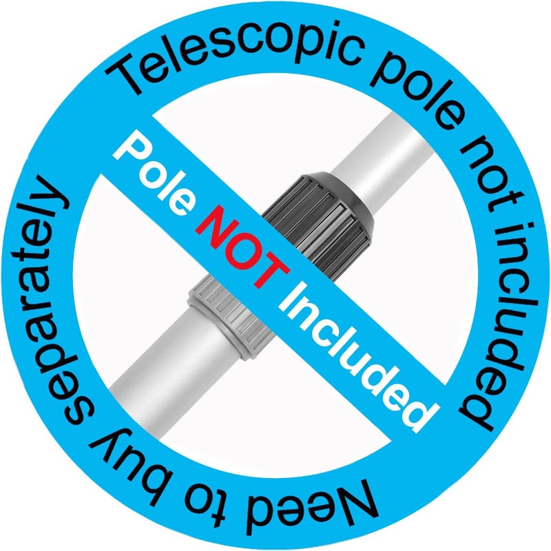 Poolvio 22" Extra-Wide Pool Brush Head, Heavy-Duty Pool Scrubber Brush with Detachable Corner Brush & Strong Nylon Bristles for Walls & Floors in Above-Ground and Inground Pools (Blue) - Image 2